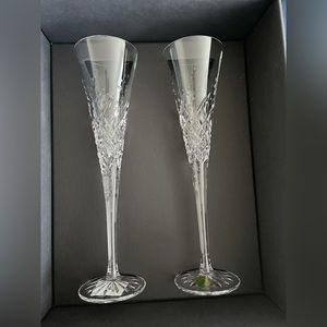 Wishes Happy Celebrations Toasting Flute, Pair.